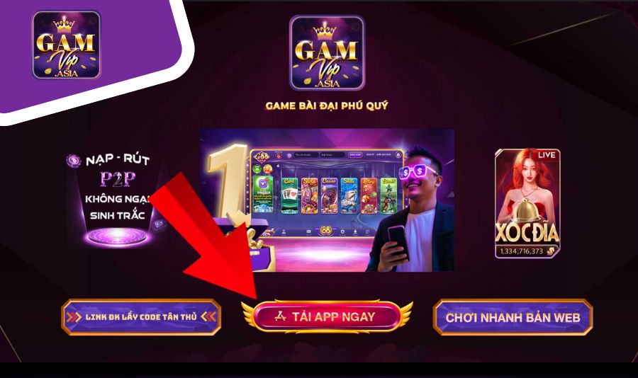 Hướng dẫn cách tải Gamvip chi tiết